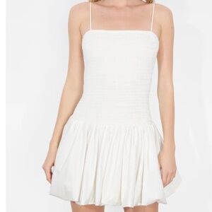 Alice + Olivia Arden Drop Waist Off-White Mini Dress Size 8 NWT